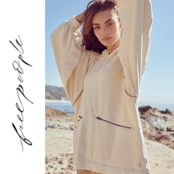 FREE PEOPLE➕NWT Close Call Zip Off Sleeve Hoodie - Picture 2 of 11